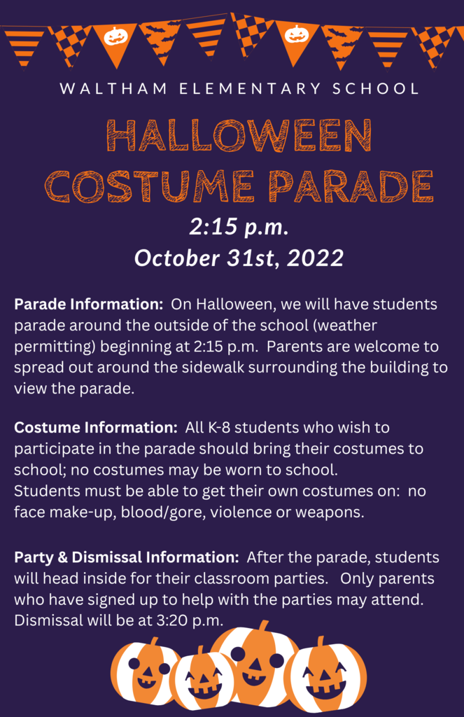 Halloween Costume Parade Info